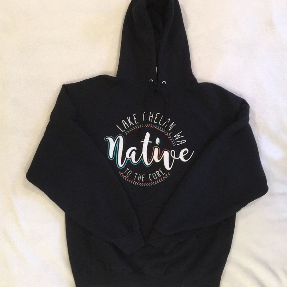 plush “native to the core” sweatshirt ✨